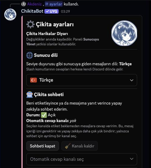 /settings — AI chat (off by default) and the optional auto-reply channel.